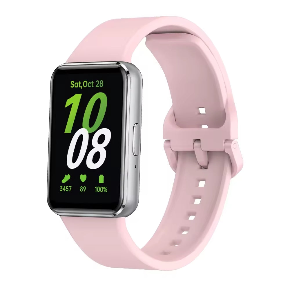 Valente Silicone Watch Straps Compatible for Samsung Galaxy Fit 3 (Pack of 2)