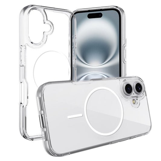 Valente iPhone 16 transparent case back view stays permanently clear anti-yellowing