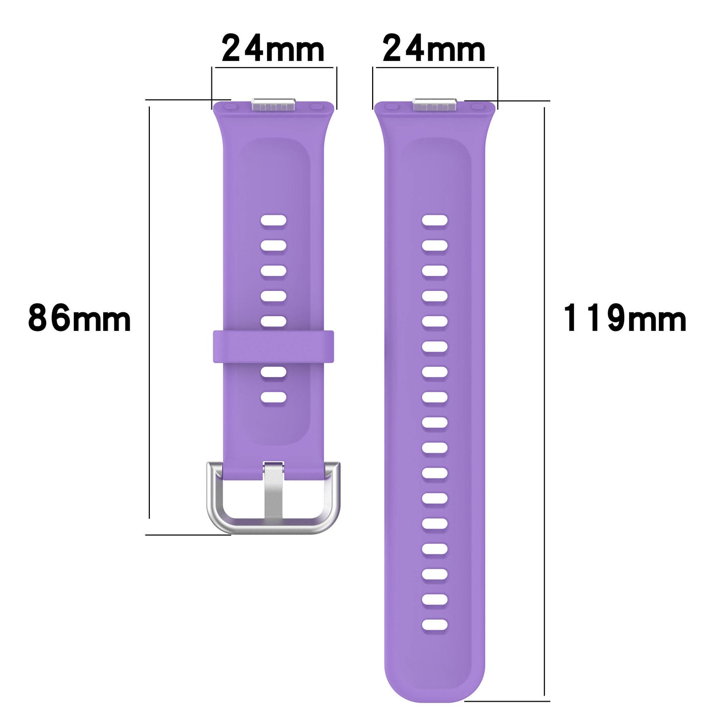 Valente Silicone Watch Strap Compatible with Huawei Watch Fit 3/3 Pro / 4/4 Pro – Soft & Secure Replacement Band