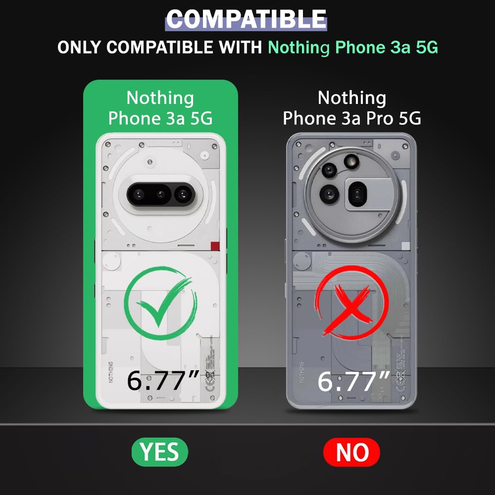 Valente Clear Hard Case Compatible with Nothing Phone (3a) – Slim Anti-Yellowing Polycarbonate Back Cover