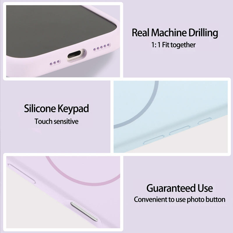 Valente Silicone Magnetic Back Case Compatible with iPhone 16 – Soft Touch Shockproof Protective Cover