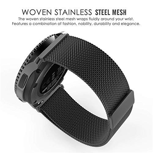 Valente 20mm Stainless Steel Mesh Watch Band – Premium Magnetic Closure Strap, Breathable & Adjustable Replacement Chain