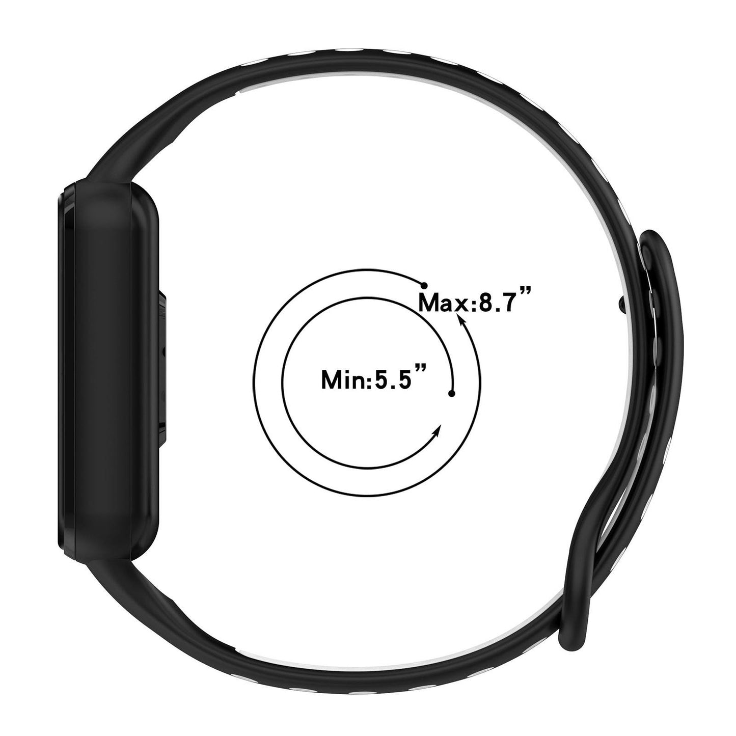 Valente Sport Strap Compatible with Amazfit Band 7 – Soft Silicone Replacement Band with Breathable & Adjustable Design