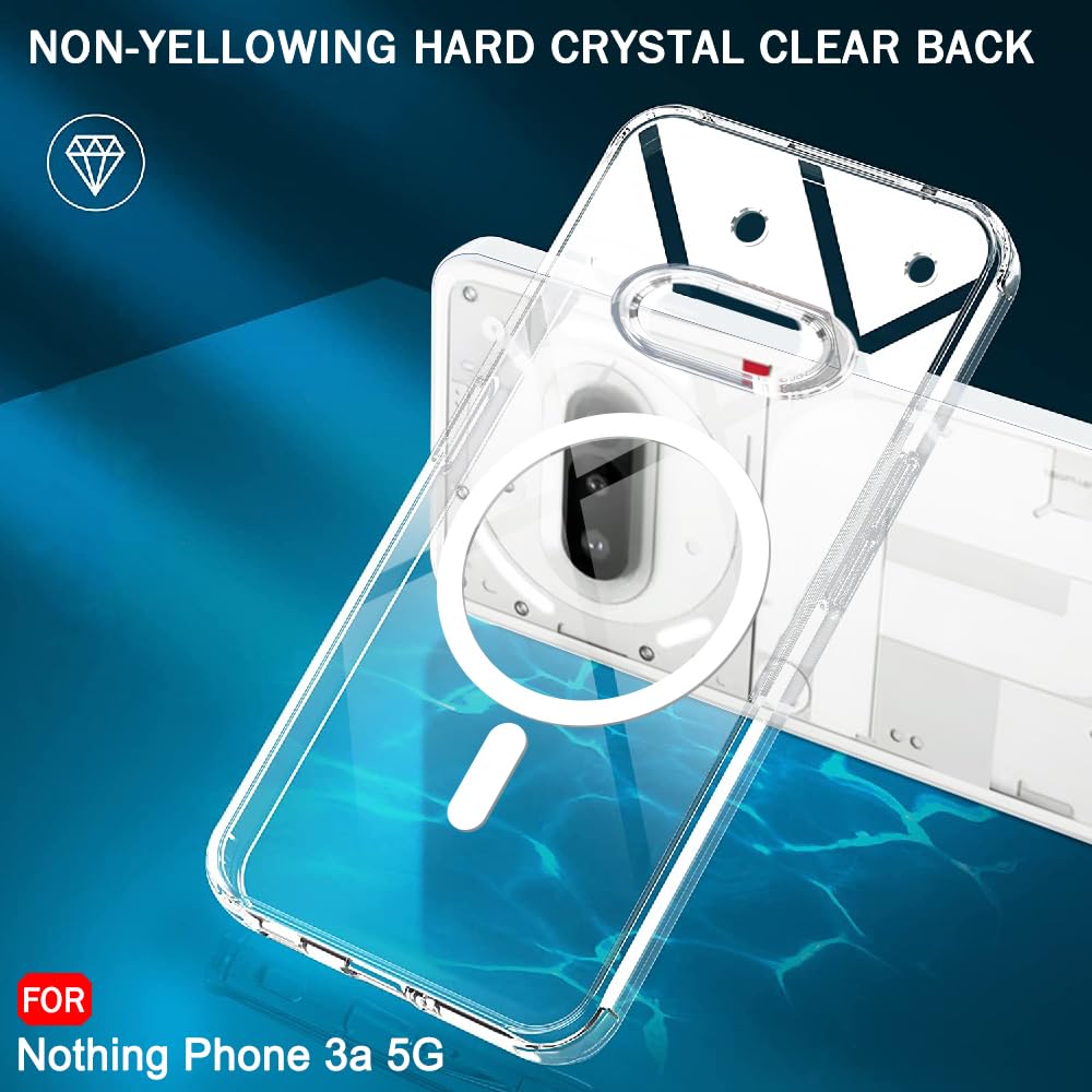 Valente Clear Hard Case Compatible with Nothing Phone (3a) – Slim Anti-Yellowing Polycarbonate Back Cover