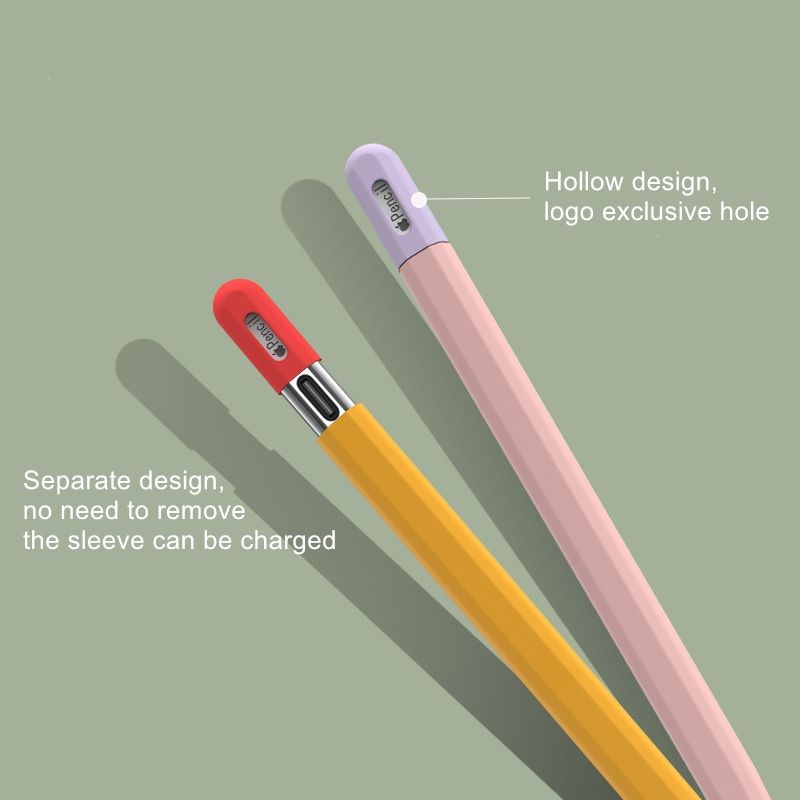 Valente Silicone Sleeve Compatible with Apple Pencil USB-C – Soft Grip Protective Cover Case with Charging Port Access