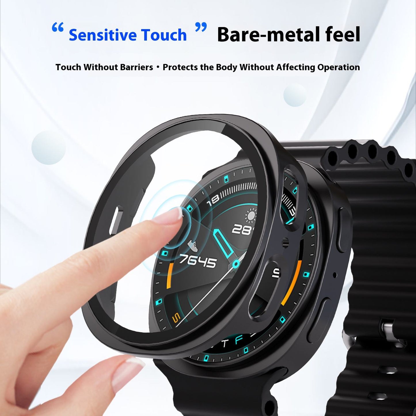 Valente Protective Case Compatible with Galaxy Watch 8 – Durable Hard PC Full Body Cover