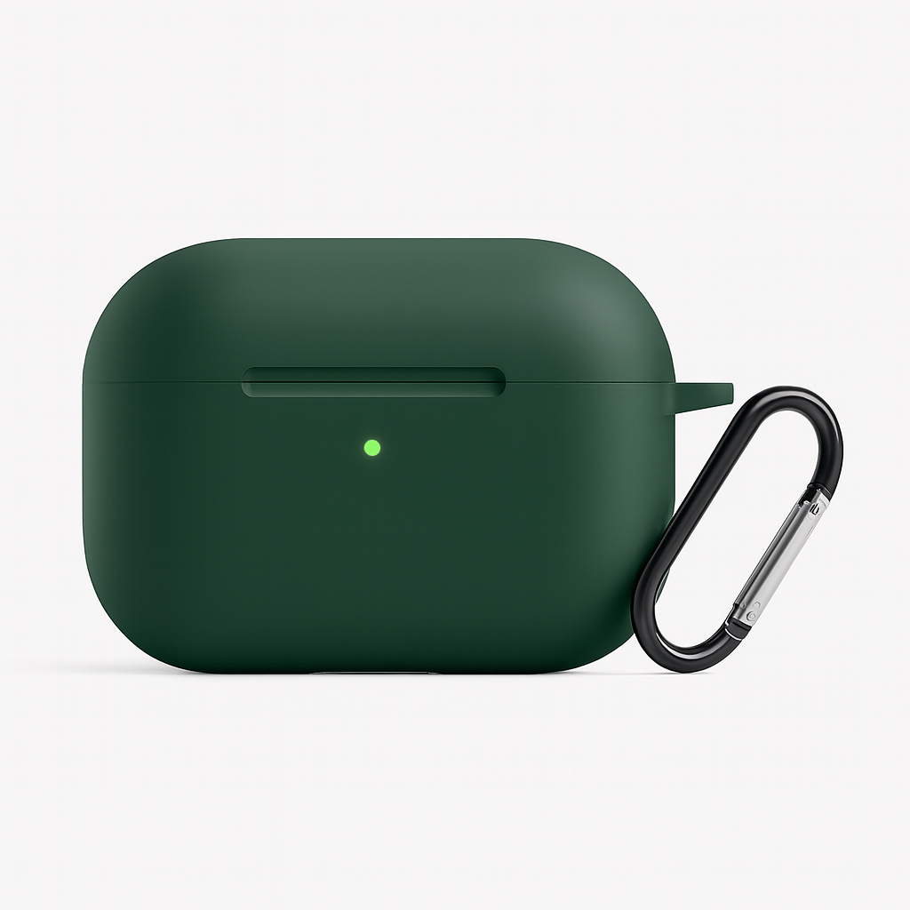 Valente Protective Silicone Case Compatible with AirPods Pro 3 – Shockproof Cover with Carabiner Clip & Full Protection