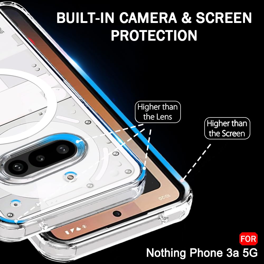 Valente Clear Hard Case Compatible with Nothing Phone (3a) – Slim Anti-Yellowing Polycarbonate Back Cover
