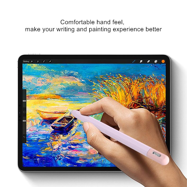 Valente Silicone Sleeve Compatible with Apple Pencil USB-C – Soft Grip Protective Cover Case with Charging Port Access