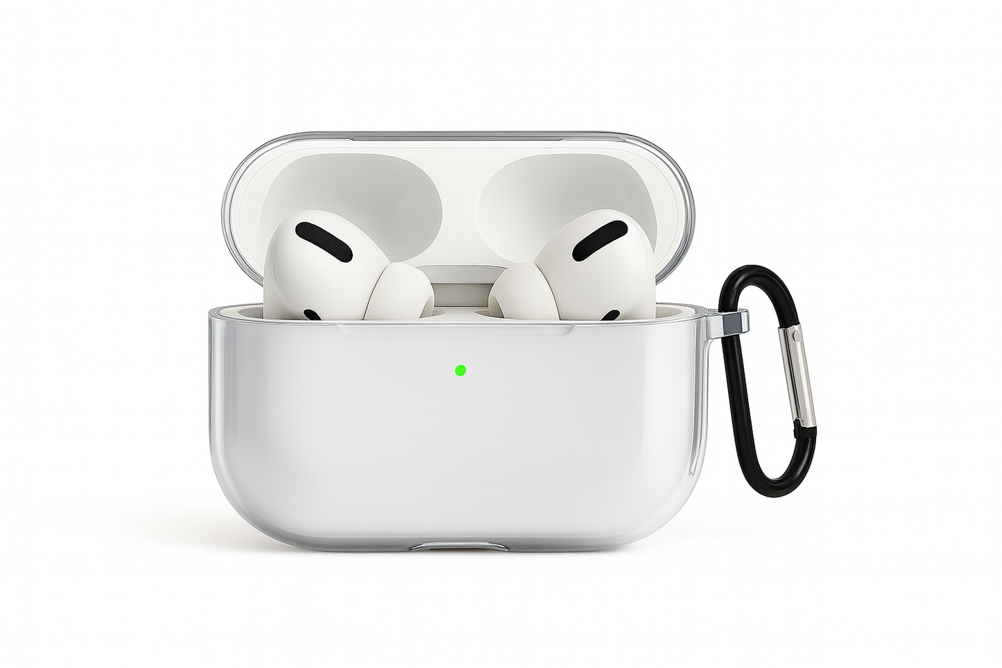 Valente Clear Case Compatible with Apple AirPods Pro 3 – Transparent Shockproof Protective Cover with Keychain