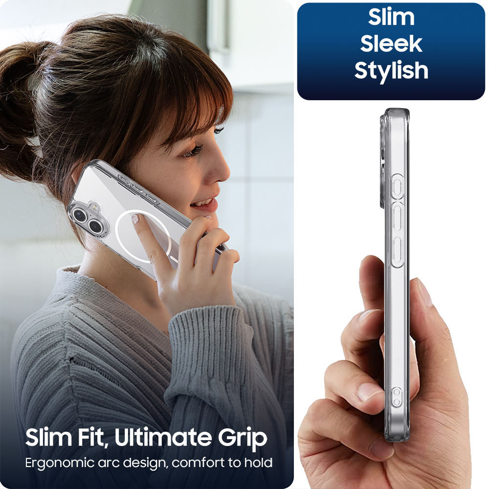 Valente Anti-Yellowing Clear Case Compatible with iPhone 16 – Slim & Shockproof TPU Cover