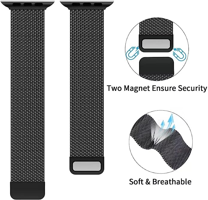 Valente Stainless chain 42mm/44mm/45mm Strap Compatible with Apple Watch Series 8,7,6,5,SE,Ultra