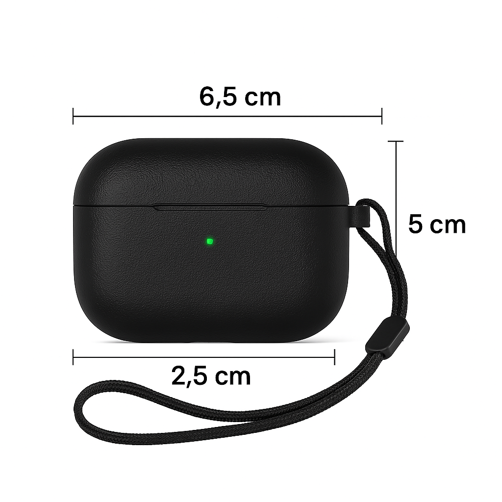Valente Leather Case Compatible with Apple AirPods Pro 3 – Shockproof Protective Cover with Keychain