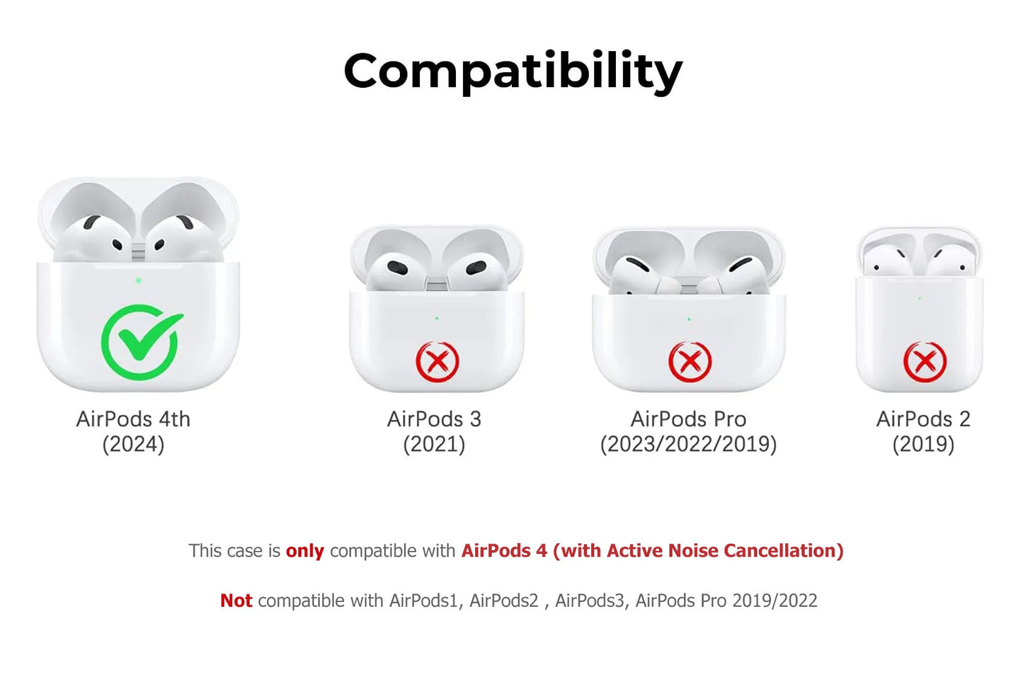 Valente Silicone Case for AirPods 4 - Enhanced Protection and Portability