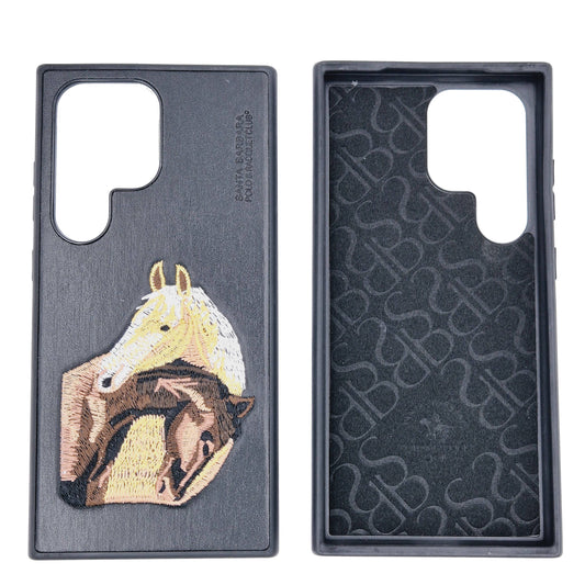 Valente Galaxy S24 Ultra polo stitched case Isidore black heavy border reinforced