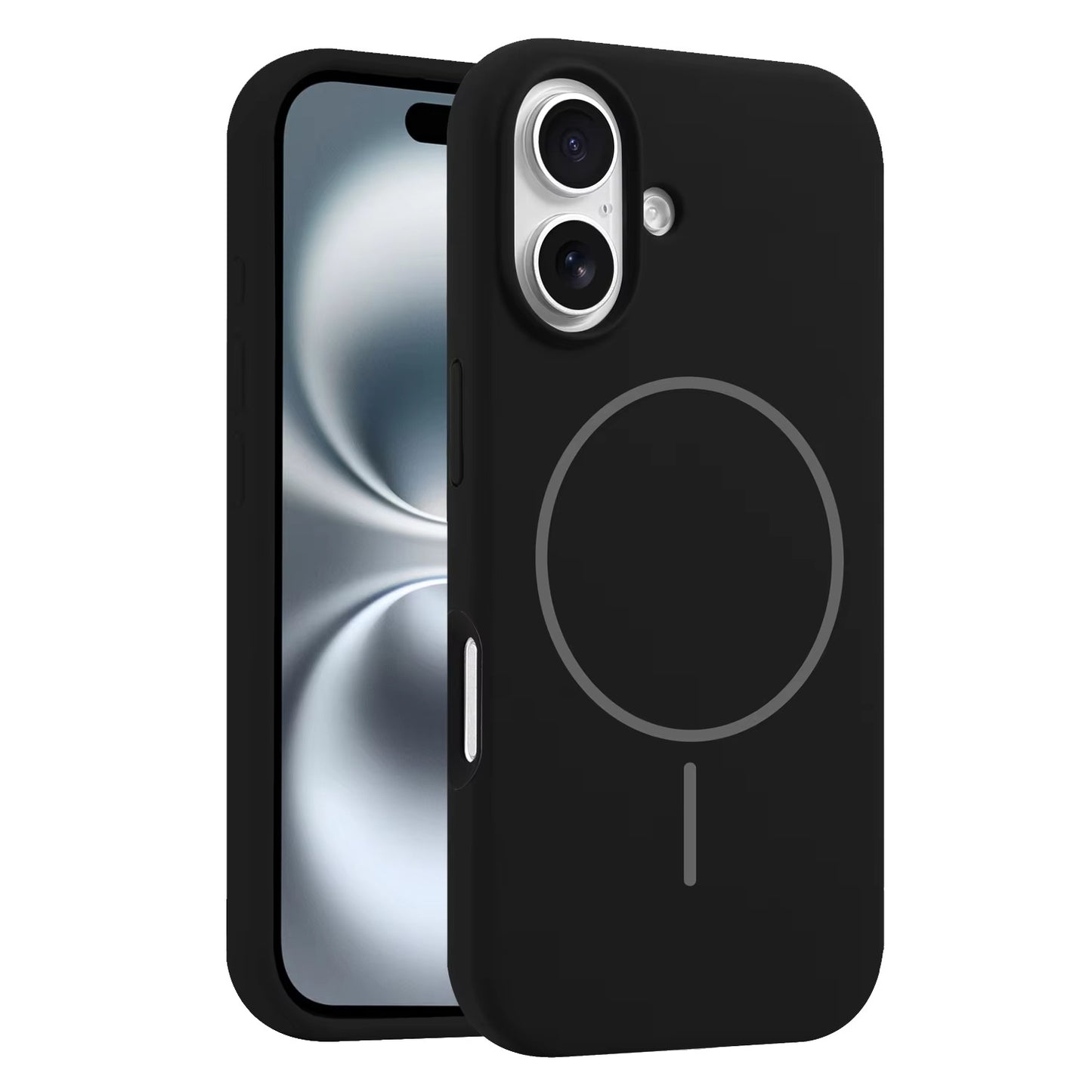 Valente Silicone Magnetic Back Case Compatible with iPhone 16 – Soft Touch Shockproof Protective Cover