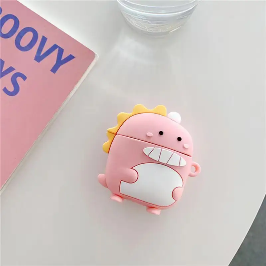 Valente Galaxy Buds 3 Pro silicone case dinosaur design front view carabiner