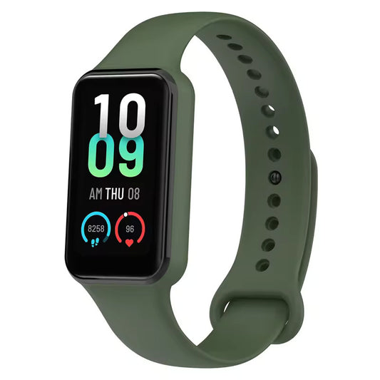 Valente Amazfit Band 7 replacement strap dark green premium silicone