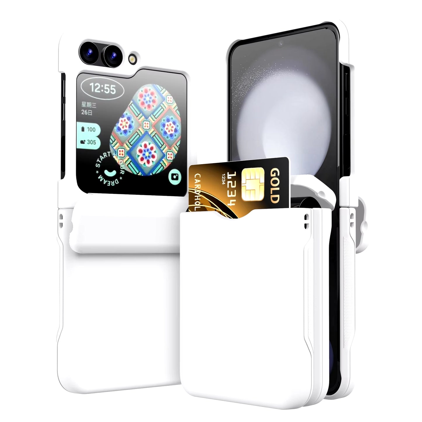 Valente Multifunctional Case for Galaxy Flip 5 - Protective Cover with Card Holder