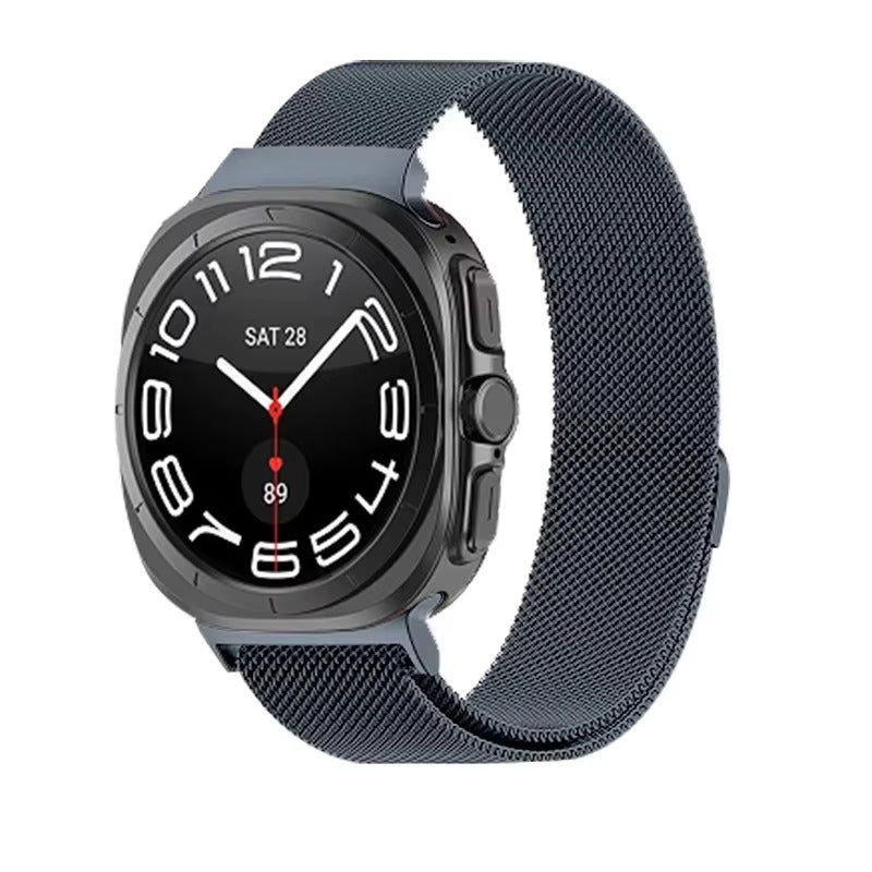 Valente Premium Stainless Steel Mesh Straps for Samsung Galaxy Watch Ultra - Adjustable Magnetic Closure