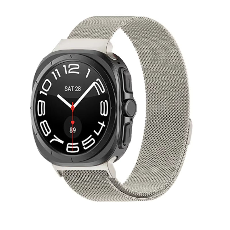 Valente Premium Stainless Steel Mesh Straps for Samsung Galaxy Watch Ultra - Adjustable Magnetic Closure