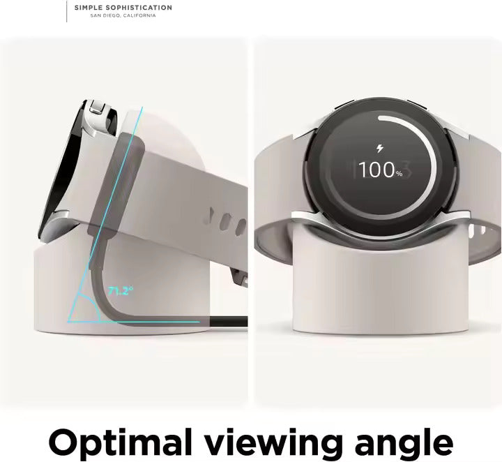 Valente Silicone Charger Dock for Galaxy Watch 7/6/5/Ultra – Charging Stand Holder Base