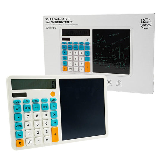 Valente 2-in-1 LCD Writing Tablet with Calculator | Digital Drawing Pad & Electronic Notepad with Stylus | Portable Writing Board for Kids & Office Use