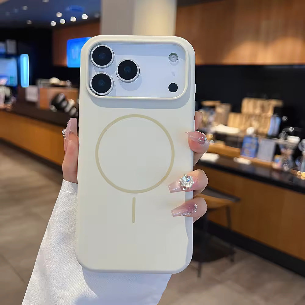 Valente Silicone Magnetic Back Case Compatible with iPhone 17 pro – Soft Touch Shockproof Protective Cover