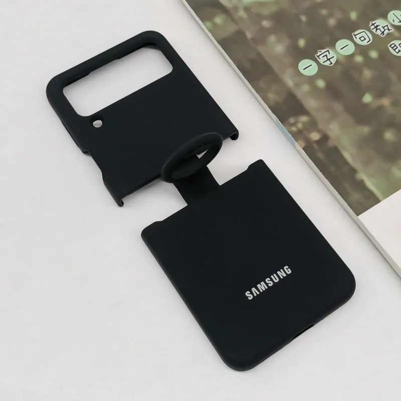 Valente Premium Silicone Case Cover with Ring For Galaxy Z Flip 4