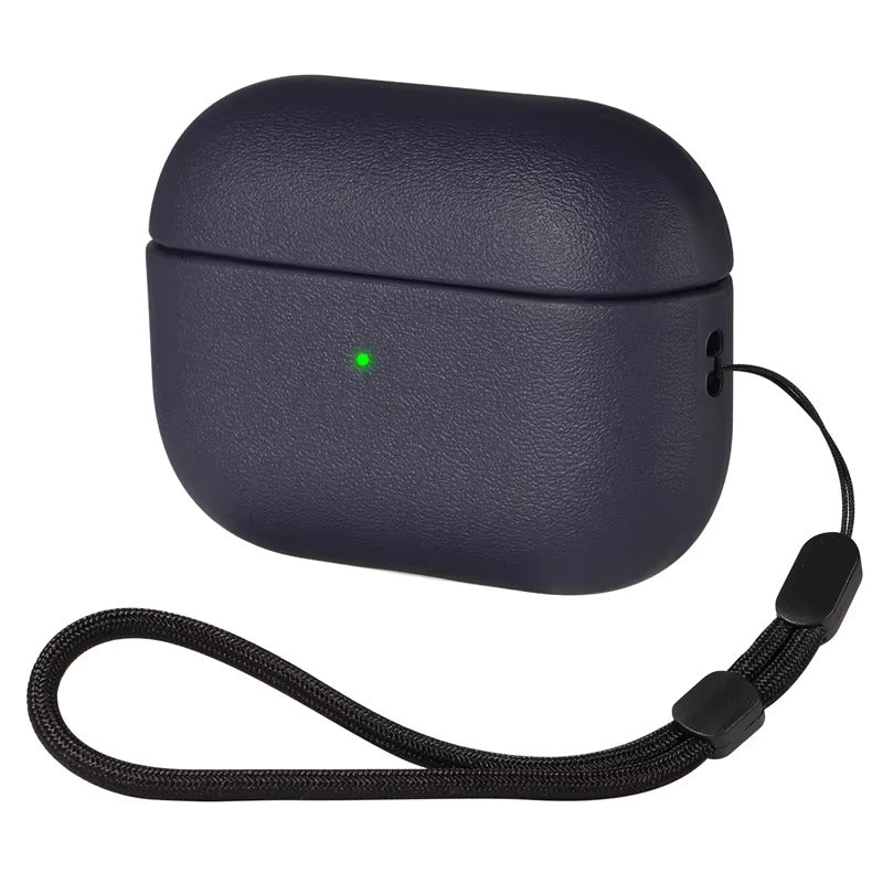 Valente Leather Case Compatible with Apple AirPods Pro 3 – Shockproof Protective Cover with Keychain