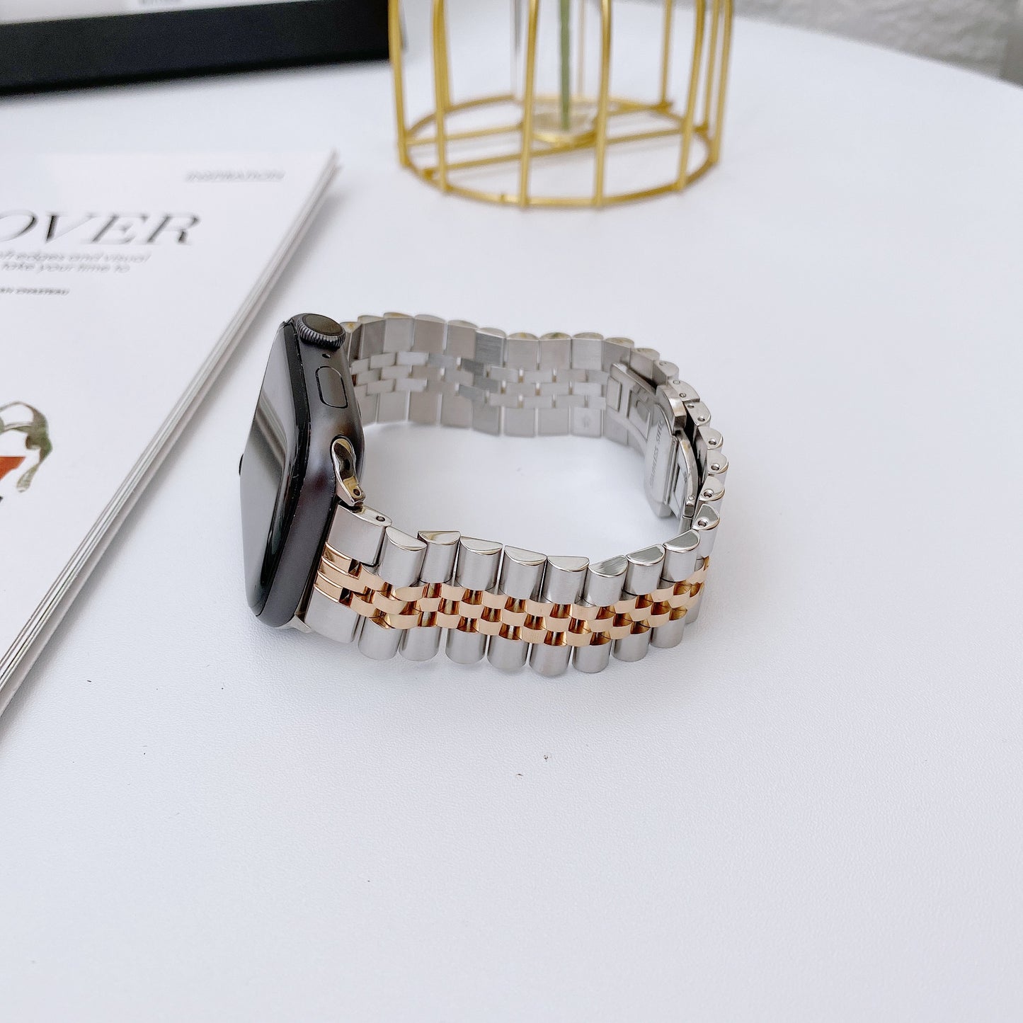 Valente Rado Heavy Metal 42mm/44mm/45mm Strap Compatible with Apple Watch Series 8,7,6,5,SE, Ultra