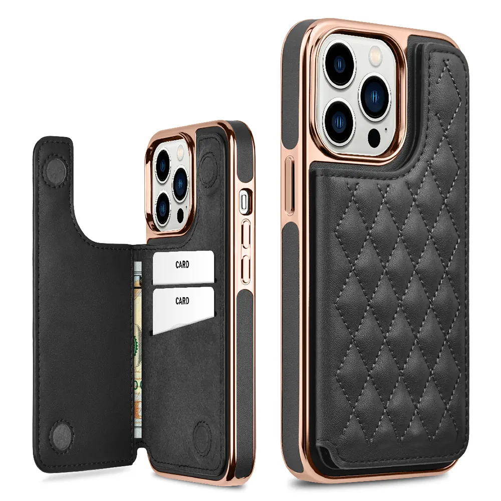 Valente Elegant Protective Cover with Card Holder for iPhone 14 Pro