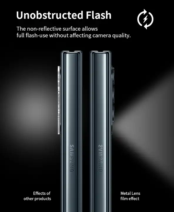 protective camera lens rings for the Samsung Galaxy Z Fold 5, priced at ₹99.