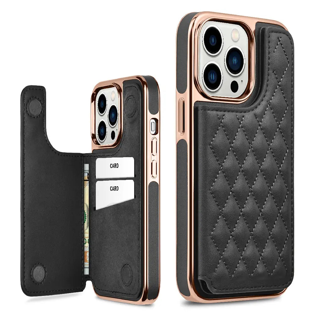 Valente Elegant Protective Cover with Card Holder for iPhone 14 Pro