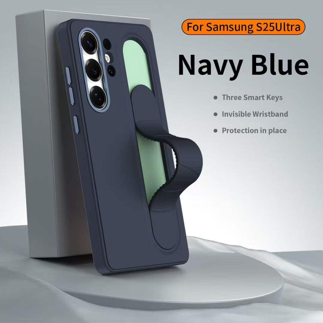 Valente Protective Case with Finger Strap & Stand Feature Compatible with Samsung Galaxy S25 Ultra – Slim Shockproof Cover with Enhanced Grip & Hands-Free Viewing