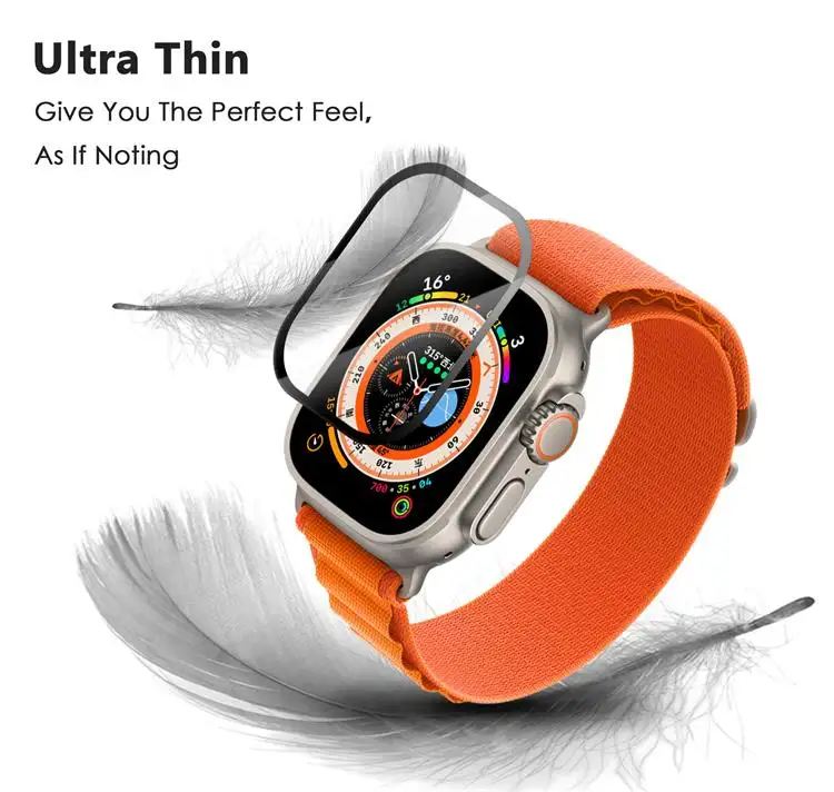 Valente Edge to Edge 9H Tempered glass With Installation Kit for Apple Watch Series 4,5,6,SE(44mm) Only