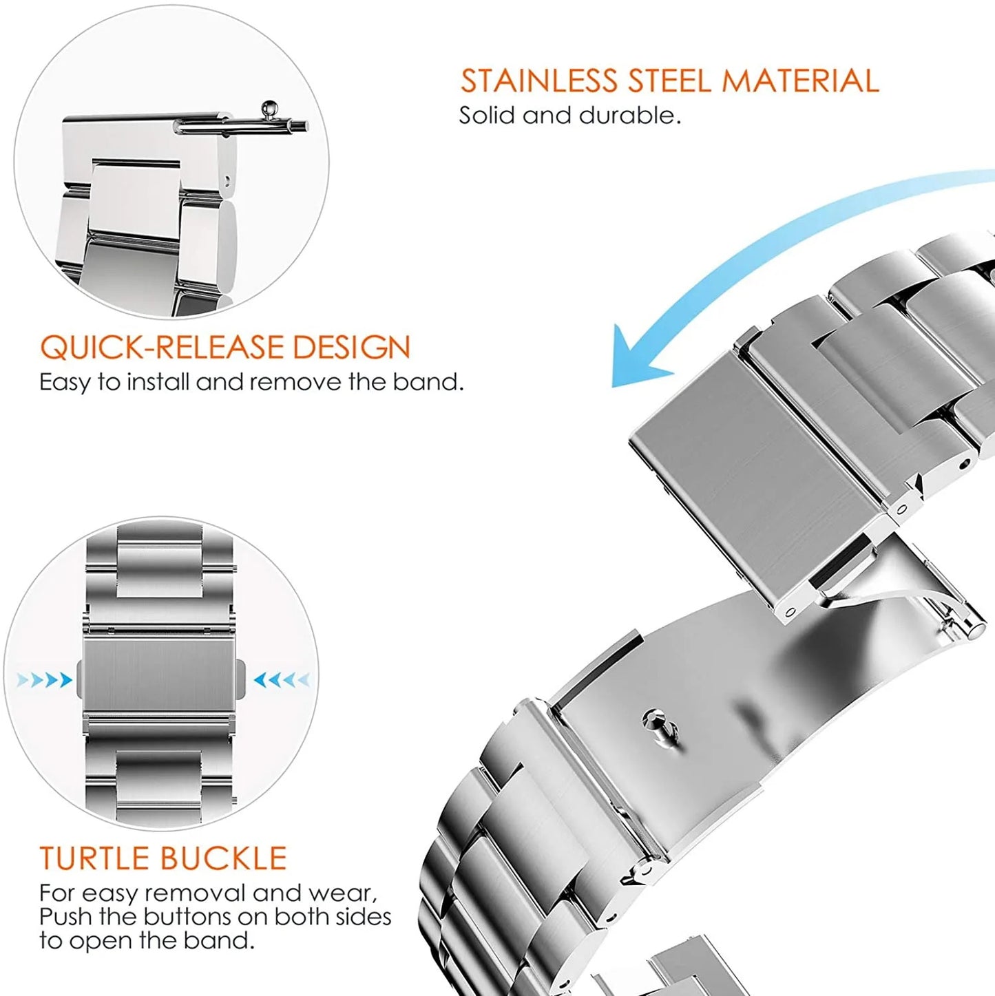 Valente Heavy Metal Strap For Firebol Visionary BSW046, Ring BSW005, Call BSW014, Ring Pro BSW029