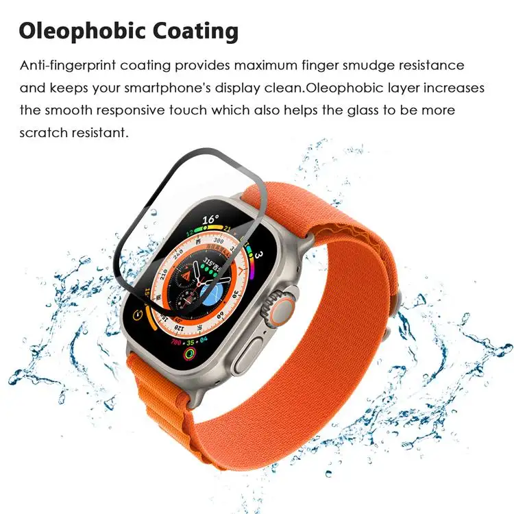 Valente Edge to Edge 9H Tempered glass With Installation Kit for Apple Watch Series 4,5,6,SE(44mm) Only