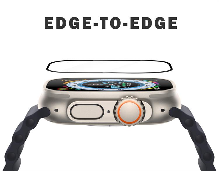 Valente Edge to Edge 9H Tempered glass With Installation Kit for Apple Watch Series 4,5,6,SE(44mm) Only