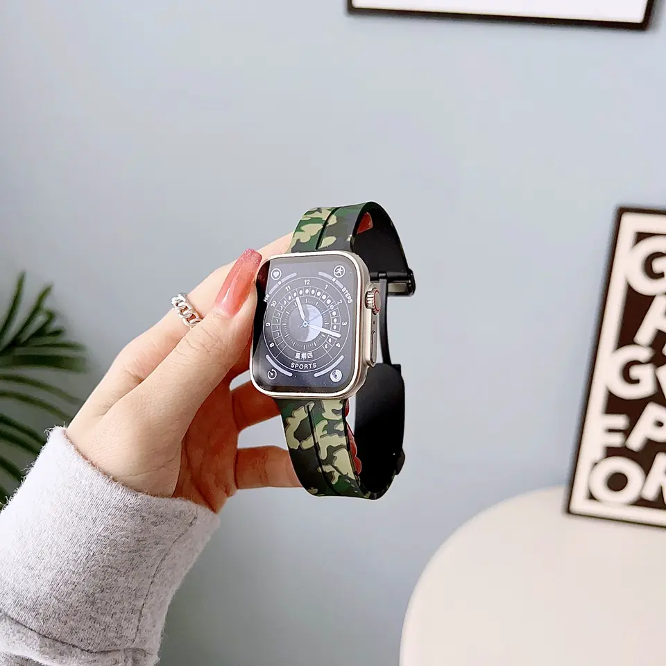 Valente Magnet Buckle Strap For Apple Watch Series 8,7,6,5,SE,Ultra