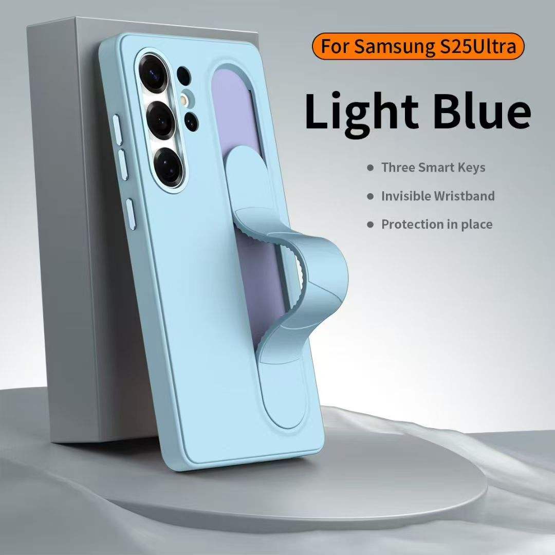 Valente Protective Case with Finger Strap & Stand Feature Compatible with Samsung Galaxy S25 Ultra – Slim Shockproof Cover with Enhanced Grip & Hands-Free Viewing