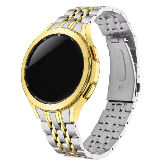 Valente Galaxy Watch 4 5 6 7 luxury stainless steel strap silver polished bracelet