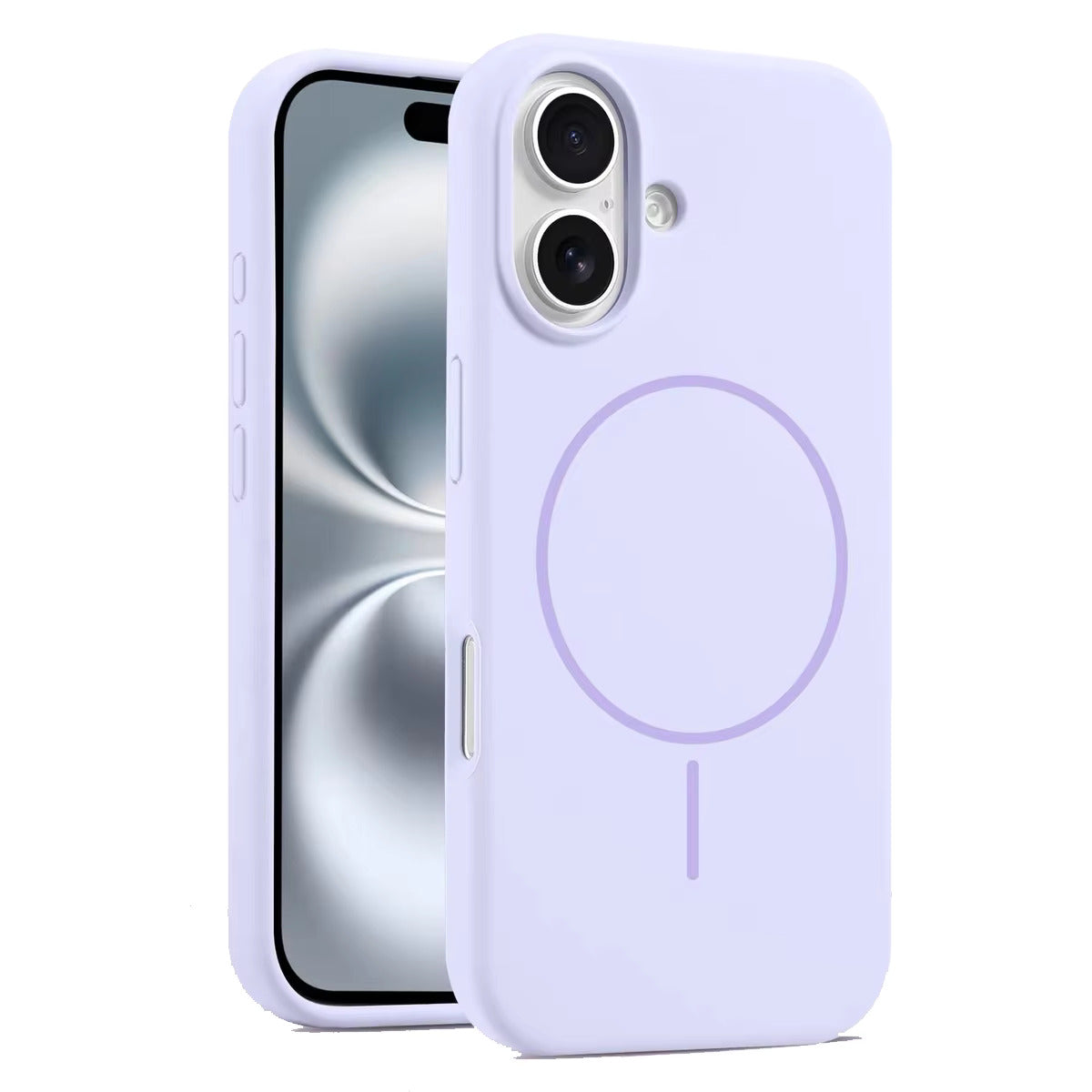 Valente Silicone Magnetic Back Case Compatible with iPhone 16 – Soft Touch Shockproof Protective Cover