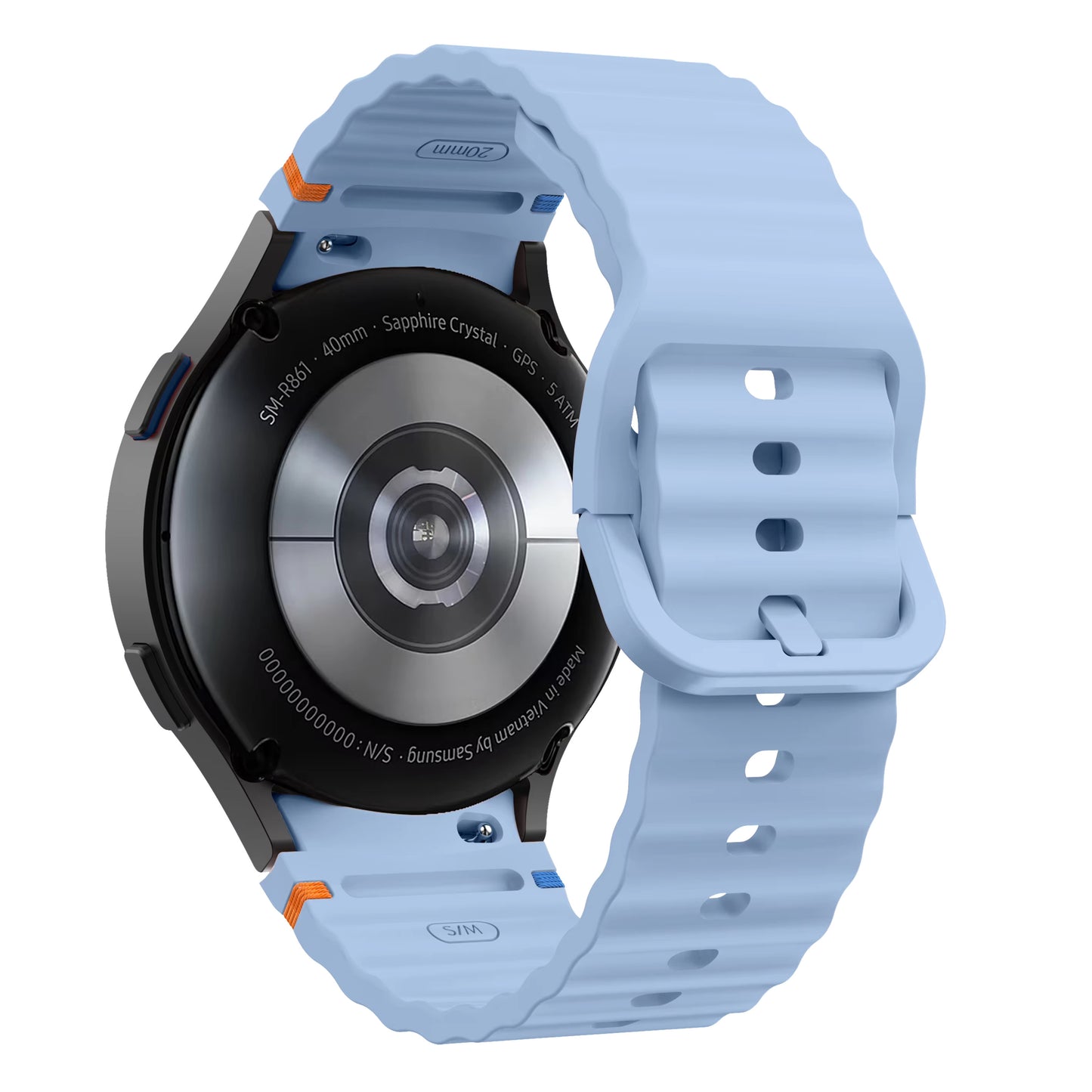 Valente Silicone 22mm Sport Strap Compatible with Noise Twist, Halo 2, Pulse 2 Pro, Macro, Fire-Boltt Phoenix Pro, Ninja Call Pro Max, Boult Trail Smart Watch