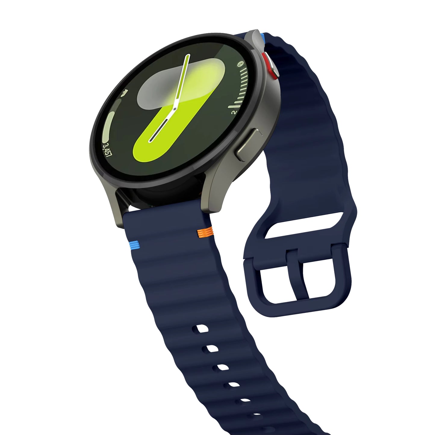 Valente Silicone 22mm Sport Strap Compatible with Noise Twist, Halo 2, Pulse 2 Pro, Macro, Fire-Boltt Phoenix Pro, Ninja Call Pro Max, Boult Trail Smart Watch