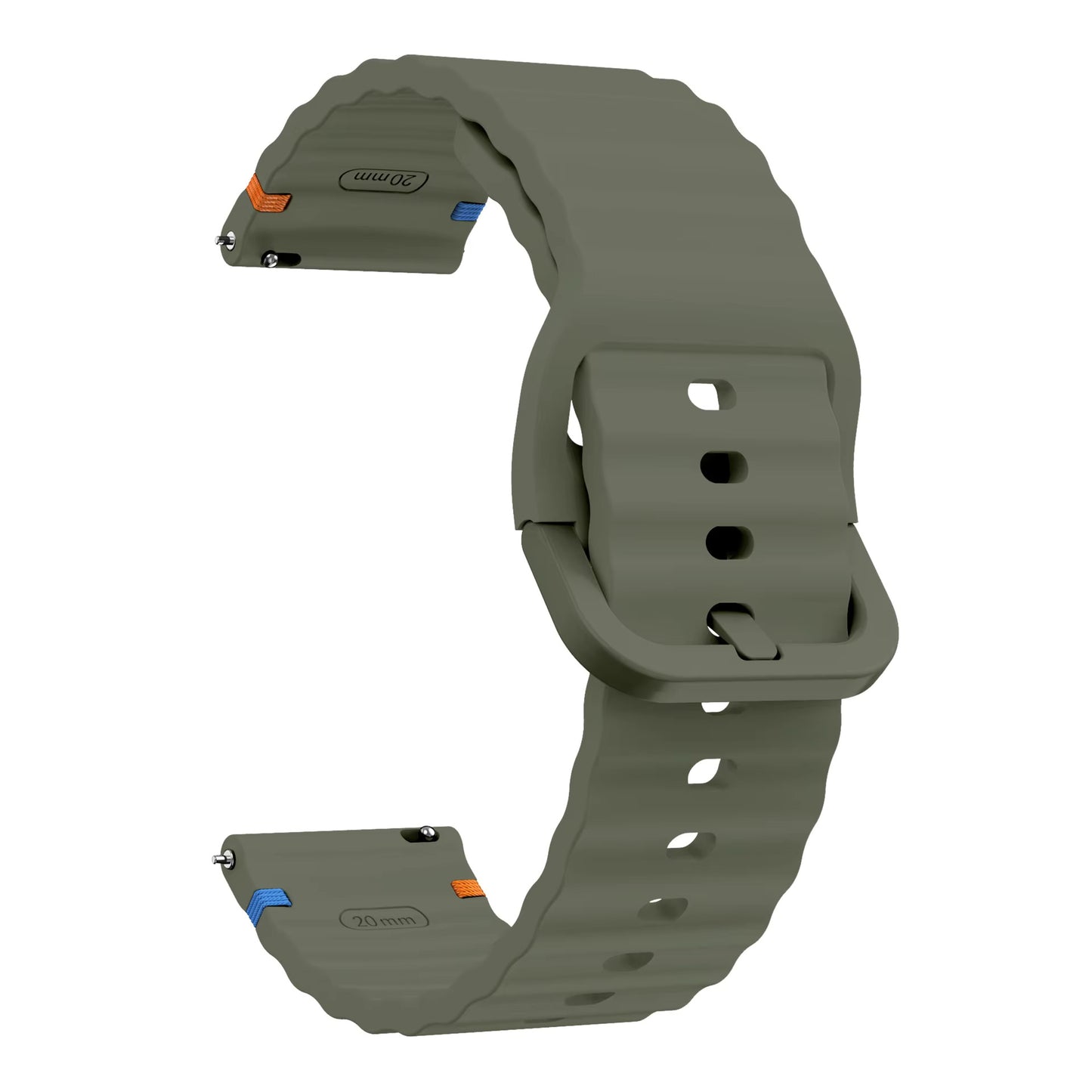 Valente Silicone 22mm Sport Strap Compatible with Noise Twist, Halo 2, Pulse 2 Pro, Macro, Fire-Boltt Phoenix Pro, Ninja Call Pro Max, Boult Trail Smart Watch