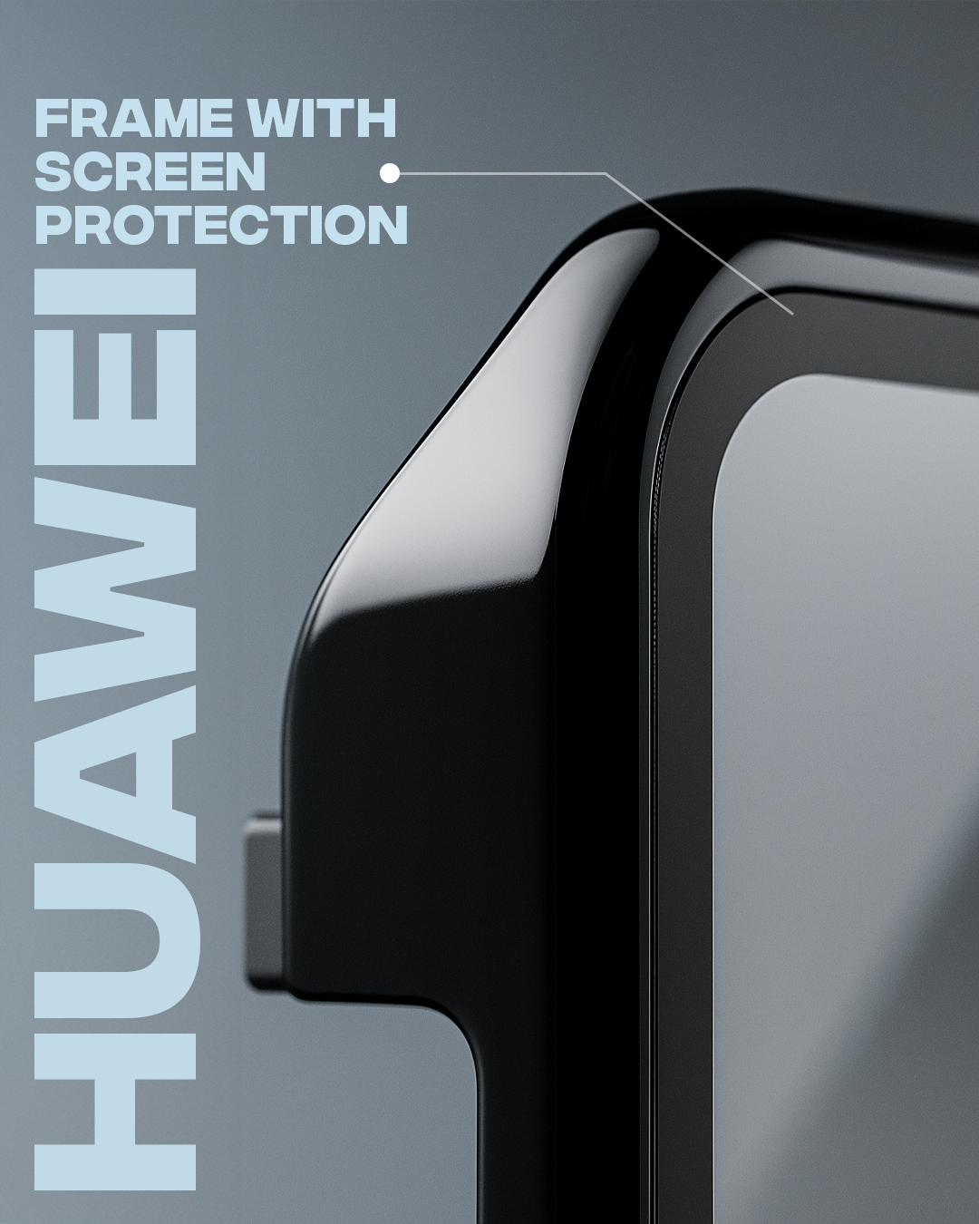 Valente Protective Case Compatible with Huawei Band 8 / Band 9 – Full Cover Bumper Frame with Screen Protection