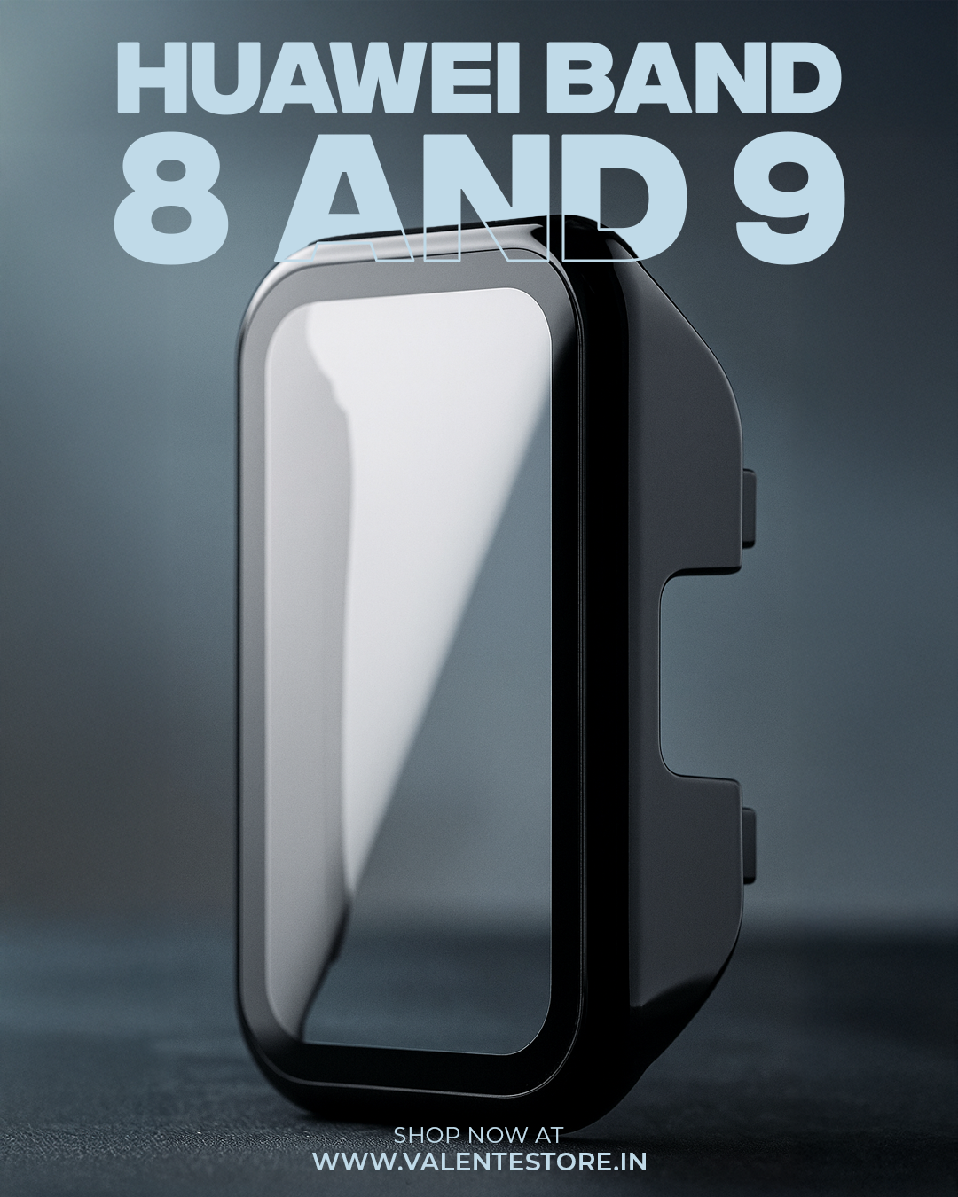 Valente Protective Case Compatible with Huawei Band 8 / Band 9 – Full Cover Bumper Frame with Screen Protection