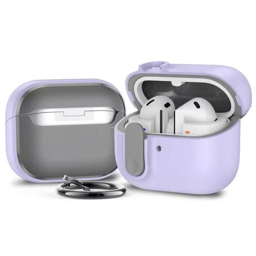 Valente Hard PC Shockproof Protective Cover with Keychain for Galaxy Buds 3 / 3 Pro