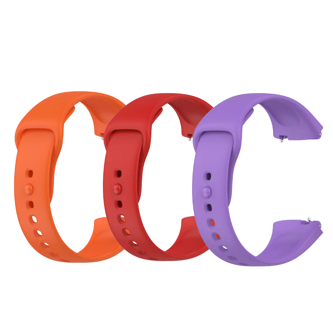 Valente Soft Silicone Watch Straps for Redmi Watch 3 Active (Pack of 3)